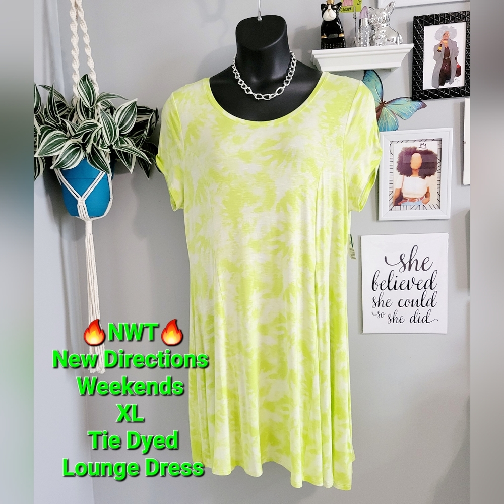 🔥NWT New Directions Weekend Tie Dyed Lounge Dress